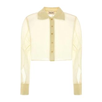 Khaite Shirts, female, Yellow, Size: M Jasen Top