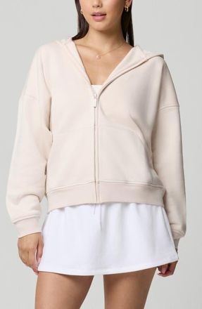 Florence By Mills Cozy Crush Forever Embroidered Oversize Graphic Zip Hoodie in Rose Quartz Perfume at Nordstrom, Size Xx-Large Regular