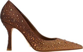 Steve Madden Catarina Plateau Pomp - Dames - Pumps - Bruin - 38 EU - Satijn - Schoenen
