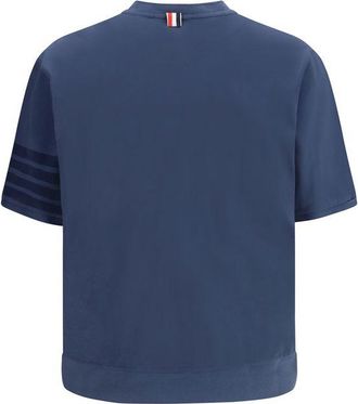 Thom Browne Mens Blue Cotton Sportswear Clothing