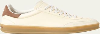 Loro Piana Mens Tennis Walk Leather Low-Top Sneakers