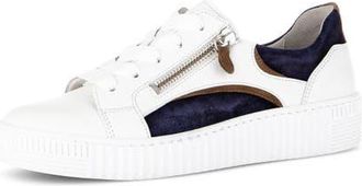Gabor 83.330 Zip Platform Sneaker in White at Nordstrom, Size 8Us