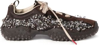 Miu Miu BUBBLE SNEAKERS IN TECHNICAL FABRIC AND SUEDE WITH EMBROIDERY - Miu Miu - Woman
