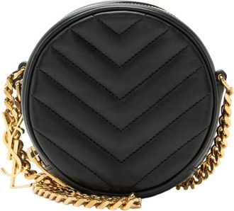 Saint Laurent Black Matelasse Leather Monogram Bubble Small Crossbody (Authentic Pre-Loved)