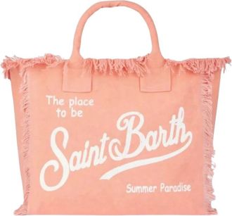 MC2 Saint Barth Tassen, Dames, Oranje, ONE Size, Katoen, Tote Bag