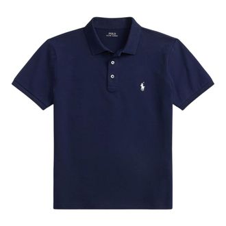 Ralph Lauren Polo Shirts, male, Blue, Size: S Slim Fit Stretch Mesh Polo