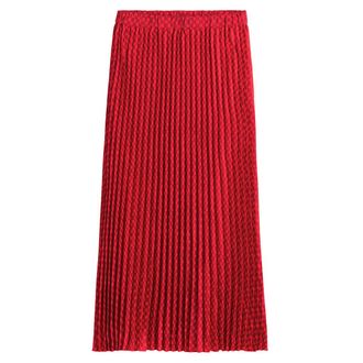 La Redoute Collections Lange pliss&eacute;rok, dambordmotief