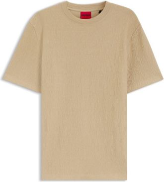 HUGO BOSS Cotton-blend T-shirt with creased effect