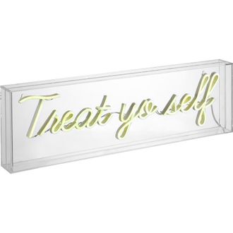 Jonathan Y Designs Treat Contemporary Glam Acrylic Box USB Operated LED Neon Light in White at Nordstrom