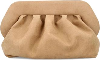 Themoir&egrave; Bruine Nep Leren Schoudertas - Dames - Clutches - Bruin - ONE Size - Leer - Tassen