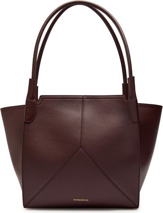 Victoria Beckham Victoria Small Panelled Leather Tote - Burgundy - One Size