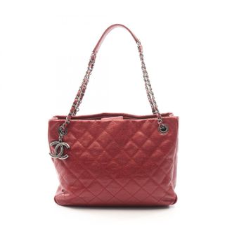 Chanel Bordeaux Grained Calfskin Handbag Tote Bag (Pre-Owned)