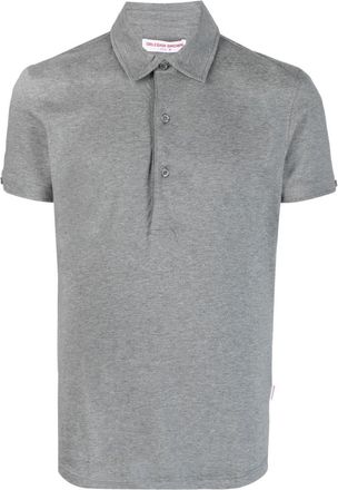 Orlebar Brown short-sleeved polo shirt - men - Cotton/Silk - M - Grey