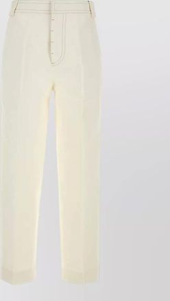 Ami cotton baggy trousers belt loops back pockets