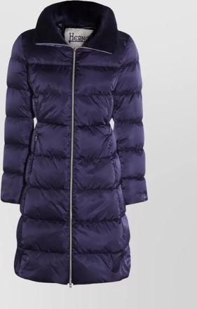 Herno padded long quilted high collar jackets