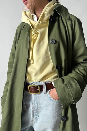 Avec Les Filles Long Trench Coat Jacket