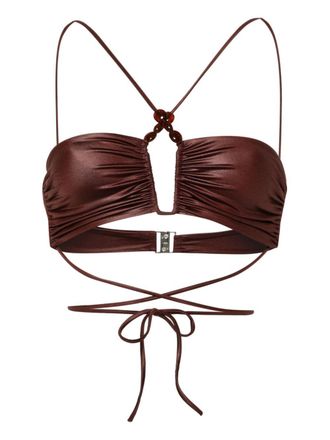 Magda Butrym Bikinitop met halternek - Bruin