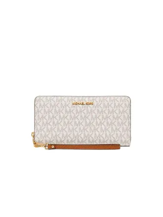 Michael Kors Logo Coated Canvas Wallet - Beige
