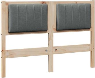 vidaXL Cabecero Tapizado Marr&oacute;n 120 Cm Madera De Pino Macizo Vidaxl