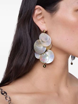 Paco Rabanne Shell Discs earrings - Neutrals
