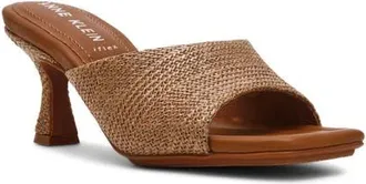 Anne Klein Jerilyn Slide Sandal in Brown Raffia at Nordstrom, Size 6.5