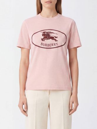 Burberry T-shirt girocollo in cotone con logo EKD a contrasto