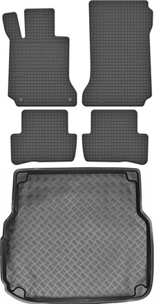 OEM Juego De Alfombrillas De Goma Para Coche Y Maletero Para Mercedes Clase C W204 Familiar (2007-2014)