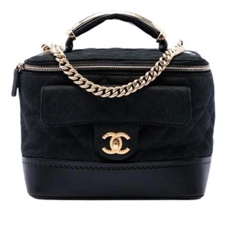 Chanel Pre-owned Globe Trotter Vanity - Dames - Pre-owned - Zwart - Maat: ONE Size Leer