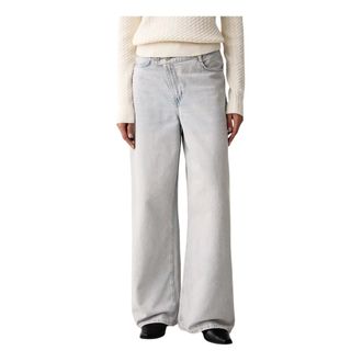 Guess Wide Jeans Gina - Dames - Jeans - Blauw - Maat: W30 L31 Katoen