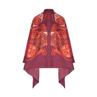 La DoubleJ Foulard Shirt - Dames - Blouses & Shirts - Rood - Maat: S Zijde