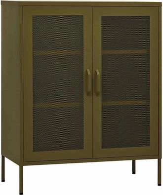 vidaXL Armario De Almacenamiento Acero Verde Oliva 80x35x101,5 Cm Vidaxl