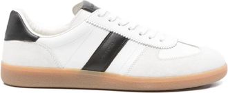 Tom Ford Luxe Leren Sneakers in Zwart - Heren - Sneakers - Wit - 41 EU - Leer - Schoenen