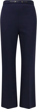 Elisabetta Franchi Broeken, Dames, Blauw, S, Polyester, Straight Broeken