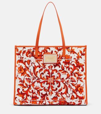 Dolce & Gabbana Bolso Shopping Large de lona floral