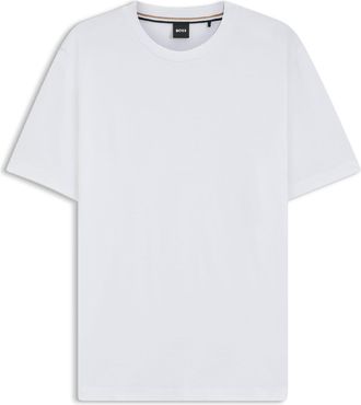 HUGO BOSS Mens Boss Thompson 02 Cotton Jersey Regular Fit T-Shirt in White