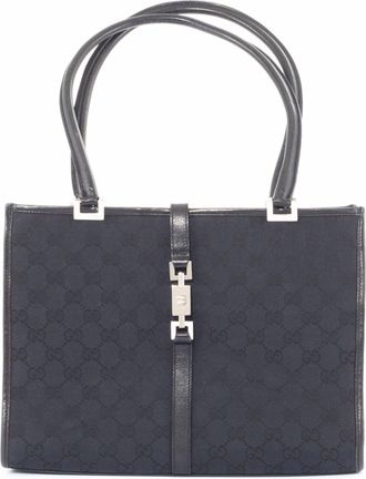 Gucci Black Gg Canvas Tote Bag (Pre-Owned)