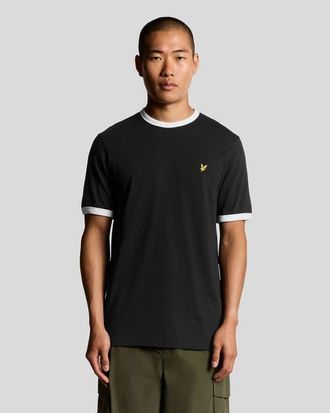 Lyle & Scott Ringer T-shirt in Jet Black/White at Nordstrom, Size Xx-Large