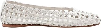 Paloma Barcel&oacute; Geweven Ballerina Flat - Dames - Ballerinas - Wit - 37 EU - Leer - Schoenen