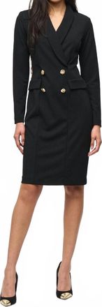 Joseph Ribkoff Scuba Crepe Blazer Dress In Black