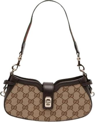 Gucci Pre-owned Shoulder Bags, female, Brown, Size: ONE SIZE Pre-owned Shoulder Bag
