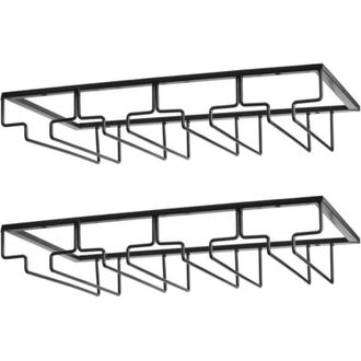OEM Estante Para Copas De Vino - Soporte Colgante Para Copas Debajo Del Armario, De Metal Con Tornillos, Estante De Almacenamiento De Vidrio De Acero Inox