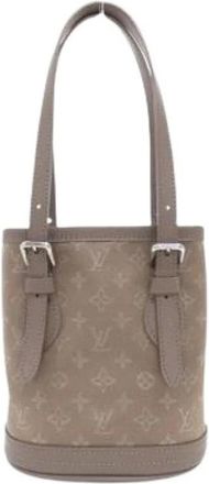 Louis Vuitton Pre-owned Bucket Bags, female, Brown, Size: ONE SIZE Pre-owned Satin Bucket Bag