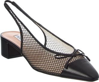 Aquazzura Margot Mesh & Leather Slingback Sandal