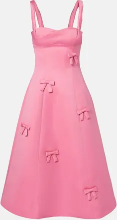 LEO LIN Beatrice bow-detail midi dress