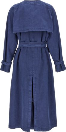 Max Mara Womens Blue Cotton Coat Clothing