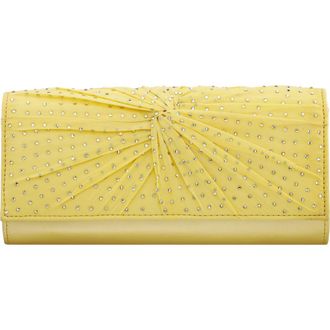 Nina Unique Crystal Clutch in Butter Cream at Nordstrom