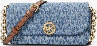 Michael Kors Nolita Small Logo Jacquard Denim Crossbody Bag