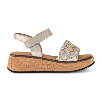 Gabor Gouden leren sandalen - Dames - Schoenen - Geel - Maat: 37 1/2 EU Leer