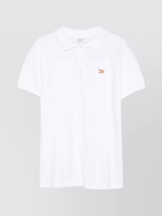 Maison Kitsun&eacute; cotton short-sleeve polo shirt