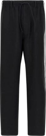 Yohji Yamamoto Sport Uniform Pants 3-Stripes - Heren - Straight fit broeken - Zwart - L - Katoen - Broeken